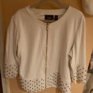 Chico’s White embellished jacket